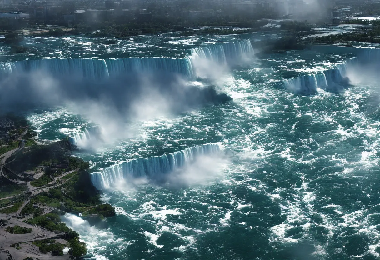 Prompt: niagara falls in outher space, cinematic lighting, atmospheric, hyper realism, realistic, octane render, dramatic lighting, highly detailed, cinematic,