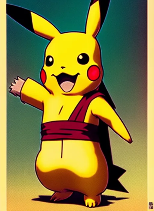 Prompt: Pikachu doing a high five to Goku, diffuse lighting, fantasy, intricate, elegant, highly detailed, lifelike, photorealistic, digital painting, artstation, illustration, concept art, smooth, sharp focus, art by John Collier and Albert Aublet and Krenz Cushart and Artem Demura and Alphonse Mucha