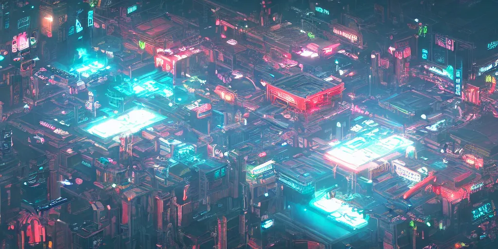Cyberpunk coloseum, birds eye view, rgb lights,, Stable Diffusion
