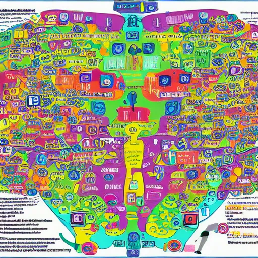 Prompt: infographic map of Human psychodelic system