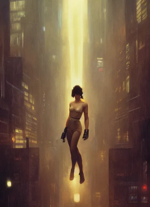 Image similar to movie poster, blade runner, sean young, octane render, highly detailed, digital painting, artstation, concept art, smooth, sharp focus, illustration, art by artgerm and greg rutkowski and alphonse mucha and william - adolphe bouguereau