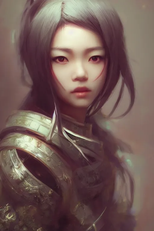 Image similar to portrait of a beautiful asian girl, anime, ruan jia, wlop, sha xi, fantasy, hyper detailed, octane render, concept art, ornaments, artstation