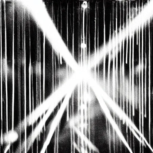 Image similar to a disco skull full of long spikes, reflecting light in a nightclub, grainy film photograph