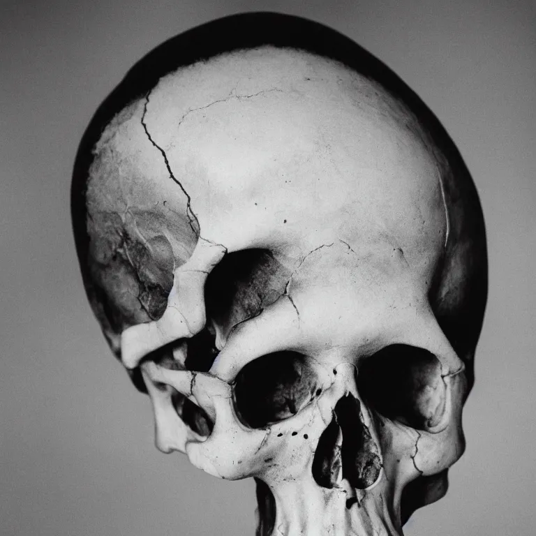 Image similar to centered rule of thirds 5 0 mm film still of a human skull