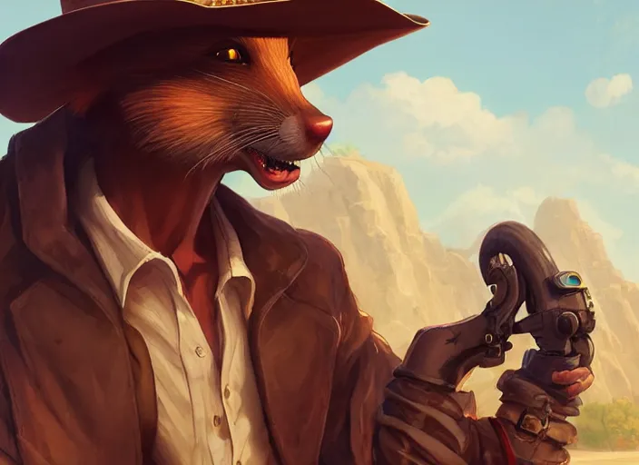 Prompt: character portrait feature of the anthro male anthropomorphic rat fursona wearing cowboy outfit wild west desperado sitting in an old monte carlo, a man whose heart is hollow, character design stylized by charlie bowater, ross tran, artgerm, makoto shinkai, detailed, soft lighting, rendered in octane