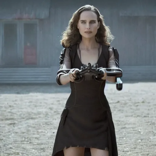 Image similar to still of early 2 0 s natalie portman in westworld tv series