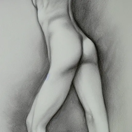 Prompt: of charcoal drawing of dignity , artsy, moma,