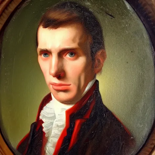 Image similar to An 18th century oil painting of Jerma985, portrait of Jerma985, grainy, realistic, very realistic, hyperrealistic, highly detailed, very detailed, extremely detailed, very neat, very epic, very cool, detailed, trending on artstation