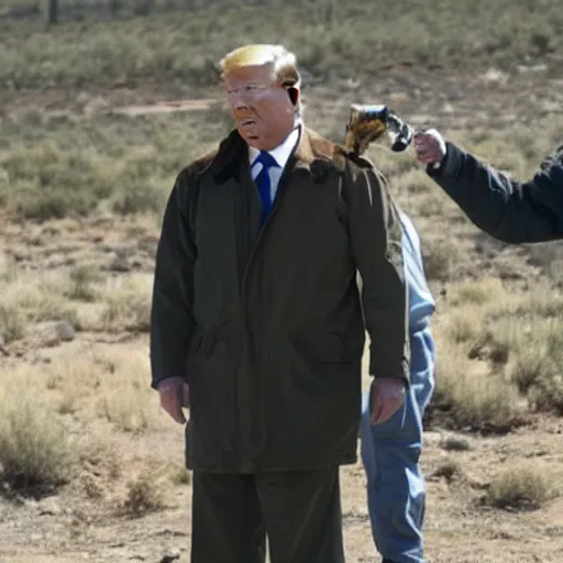 Prompt: donald trump in breaking bad with walter white