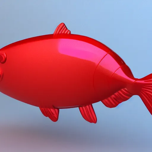 Prompt: fish shaped bottle, high resolution 3 d render, 8 k