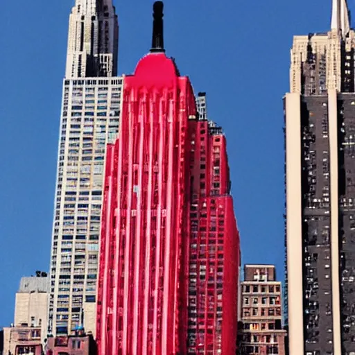 Prompt: new york city skyline made of lipstick