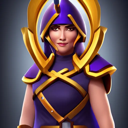 Prompt: portrait of archer queen from the game clash royale n-9