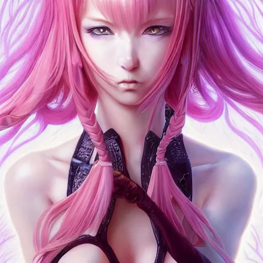 Prompt: hyperrealistic painting of a anime cat girl, stunning 3d render inspired art by P. Craig Russell and Barry Windsor-Smith + perfect facial symmetry + dim volumetric lighting, long flowing pink hair, pale skin, ornate crimson gothic armor, full body, confident heroic pose, 8k octane beautifully detailed render, post-processing, extremely hyperdetailed, intricate, epic composition, grim yet sparkling atmosphere, cinematic lighting + masterpiece, trending on artstation, very very detailed, masterpiece, stunning