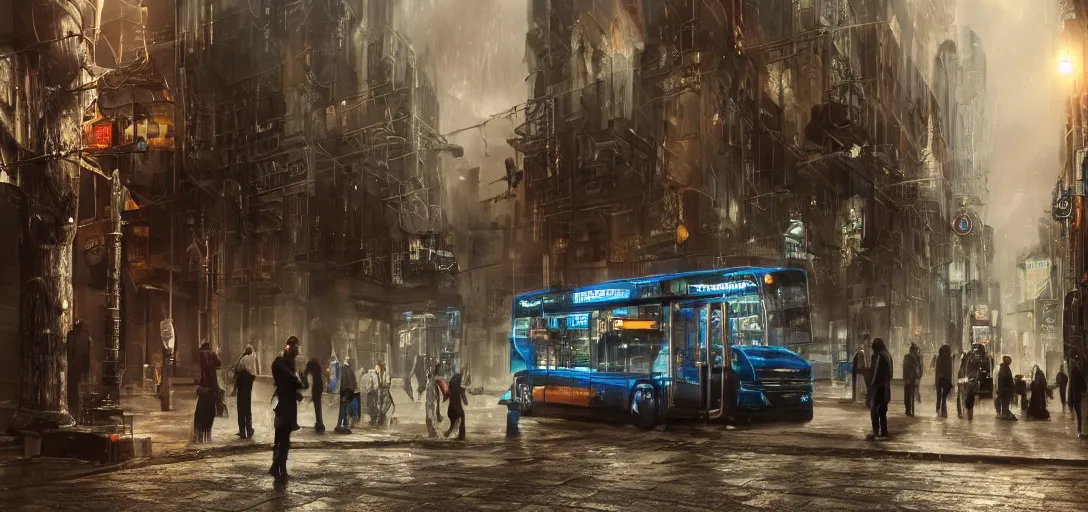 Prompt: some people waiting in a lone bus stop in qiet dark city, hyper detailed, dramatic lighting, cgsociety, realistic, hyper detailed, insane details, intricate, dramatic lighting, hypermaximalist, golden ratio, ice cold blue and warm red tone, rule of thirds, octane render, weta digital, micro details, ultra wide angle, artstation trending, 8 k,