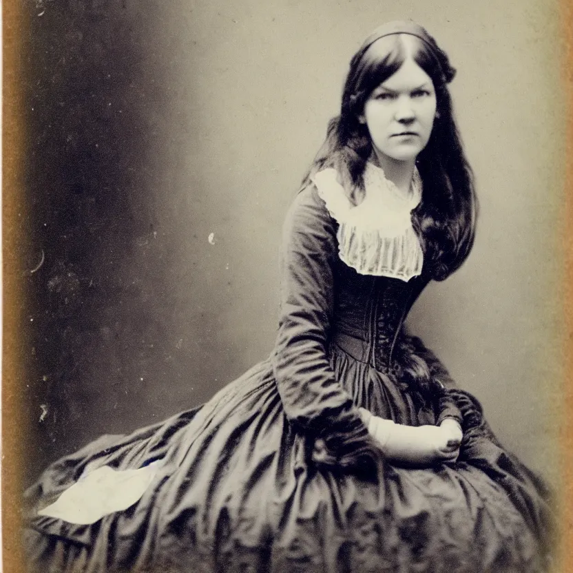 Prompt: amy bruni beautiful 1 8 0 0 s vintage photo, candid photo, 8 k,