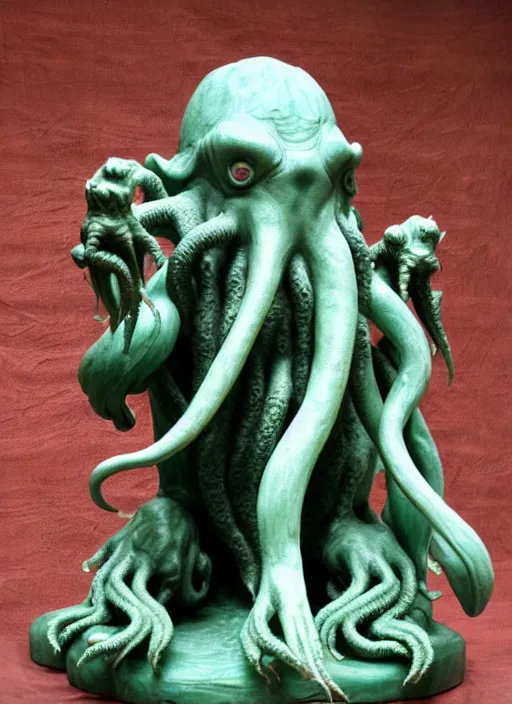 Image similar to cthulhu statue by michelangelo