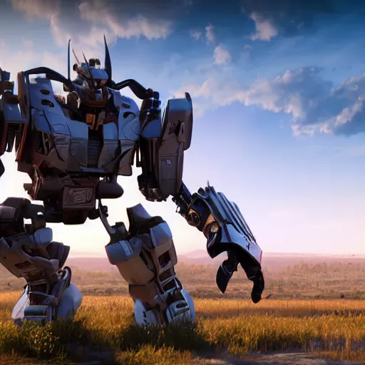 Image similar to highly detailed realistic transformers - realistic beautiful sky -realistic detail - blender - unreal engine 5 - 8K with ray tracing