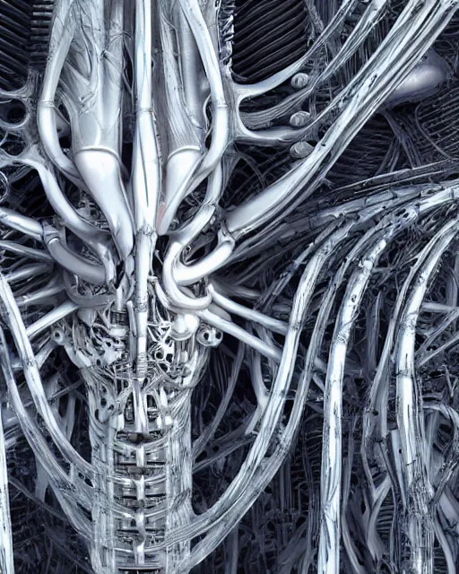 Image similar to comb by hr giger, biomechanical, isolated white background, 4 k, hyper detailed