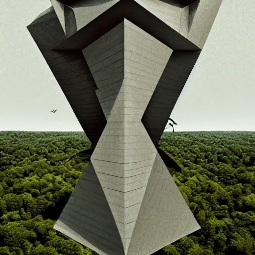 Image similar to a strange angular monolithic building structure by escher and mandelbrot, ricardo bofill, impossible geometry. utopian landscape. magical realism, surrealism, waterfalls, trending on artstation, cinematic composition,