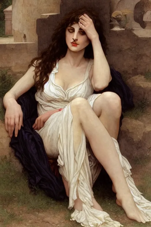 Image similar to winona ryder at leisure, kiera knightly at leisure, traditional corsican, intricate, highly detailed, artstation, illustration, jurgens, rutkowski, bouguereau