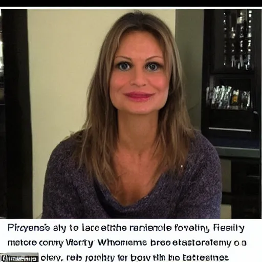 Image similar to 4 5 year old woman, french facial features, average weight, labile temper, eats pasta all the time, brown hair!, music phd, from wheaton illinois, complains about everything, looks kind of like candace cameron