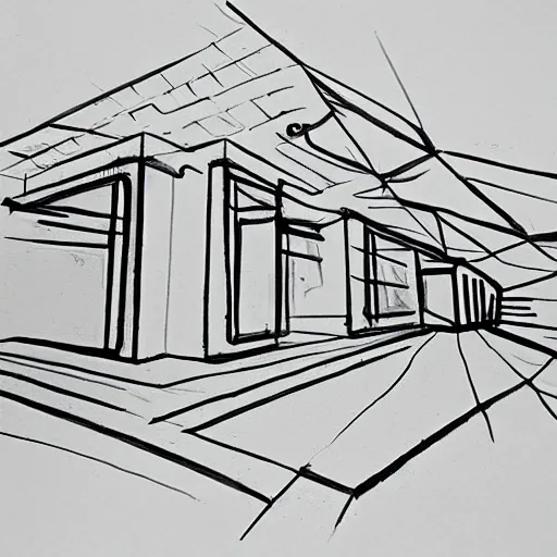 Image similar to Art demo of three point perspective.