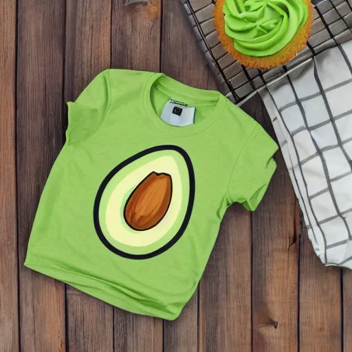 Image similar to avocado cupcake on shirt by aenami, alena