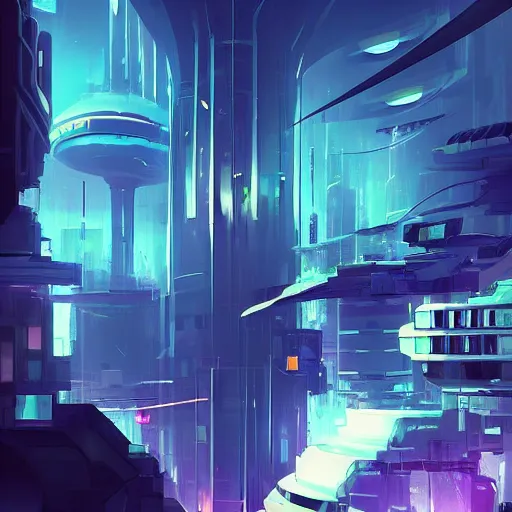 Image similar to stylish colors. Sci-fi cityscape in style of cytus and deemo, mysterious vibes, set in half-life 2, beautiful with eerie vibes, very inspirational, very stylish, surrealistic, perfect digital art, mystical journey in strange world, bastion game