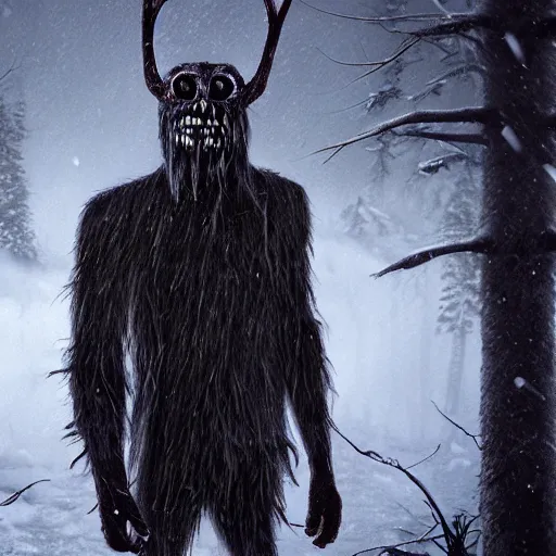 Prompt: until dawn wendigo