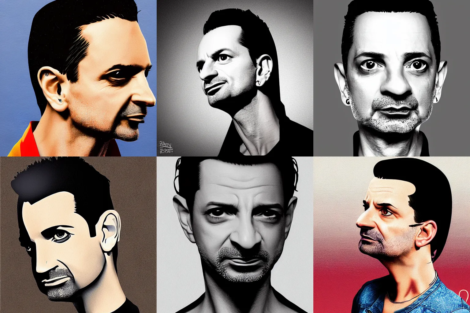 Prompt: portrait of Dave Gahan in the style of Pixar