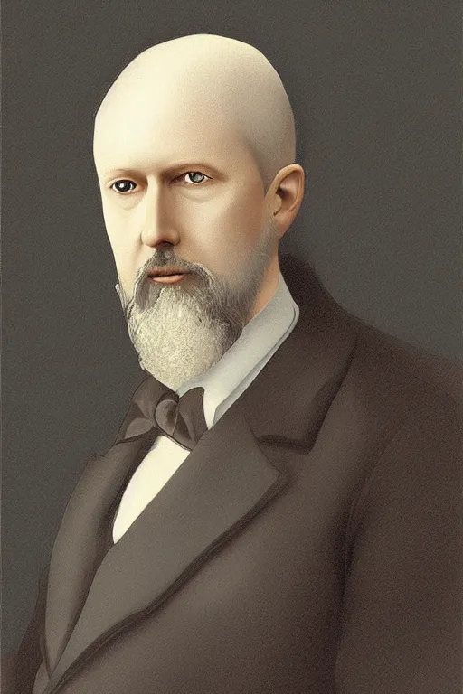 Image similar to portrait of petr tchaikovsky digital art, conteporary portrait