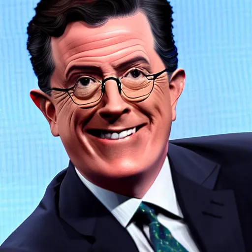 Image similar to stephen colbert with a frozen frosted beard ice cubes