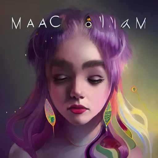 Prompt: epic album cover, maika , tending on artstation, award-winning art