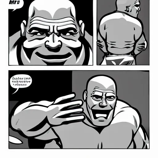 Image similar to Mr. Clean in the style of jack kirby