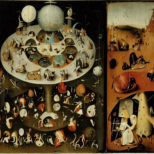 Image similar to random objects and chaos, Wimmelbilder, Hieronymus Bosch, iSpy