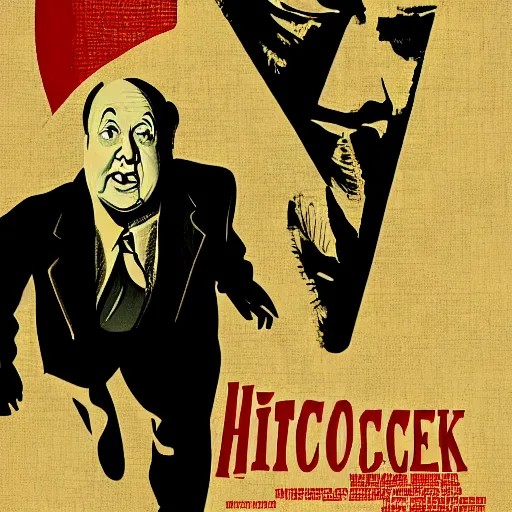 Prompt: hitchcock's vertigo poster digital illustration