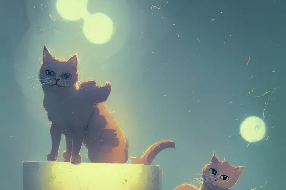 Image similar to beautiful render of cute cat, by victo ngai and andreas rocha and greg rutkowski, trending on artstation, unreal engine, 8 k hd wallpaperjpeg artifact, blur, artfact