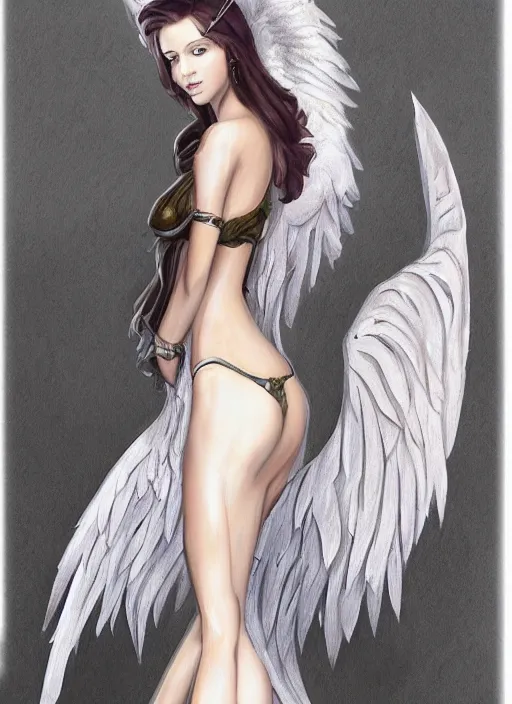 Image similar to concept art. angel girl. artsation trending. highly detailed