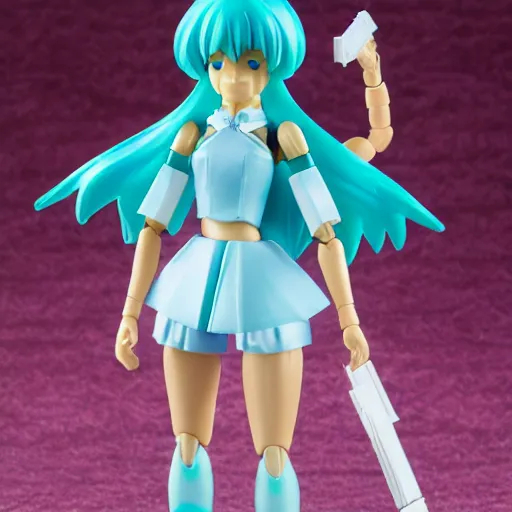 Image similar to 1 9 8 0 s kenner style action figure of hatsune miku, 5 points of articulation, full body, 4 k, highly detailed