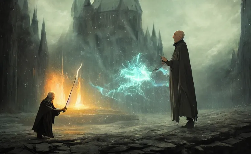 a beautiful painting of voldemort casting spells at | Stable Diffusion |  OpenArt