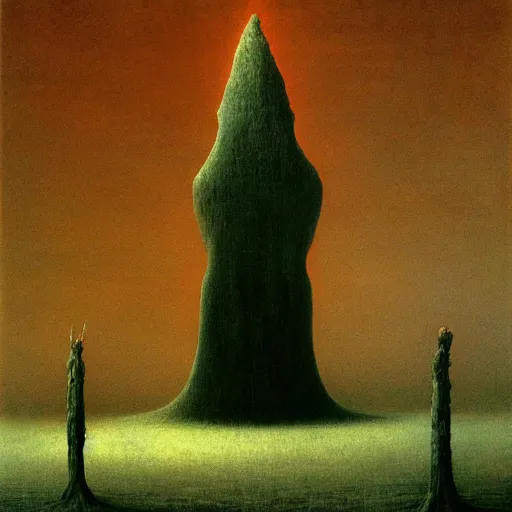 Image similar to triskaidekaphobia. horror. dark art by zdzislaw beksinski.