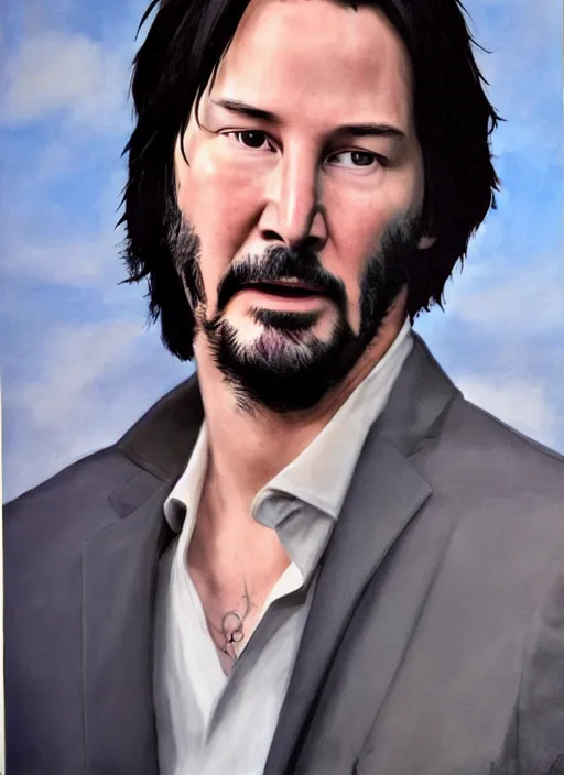 Prompt: an indistinguishable to reality photo of Keanu Reeves, extreme hyper realism, photo realism, photo, portrait, headshot, accurate, detailed, 8k