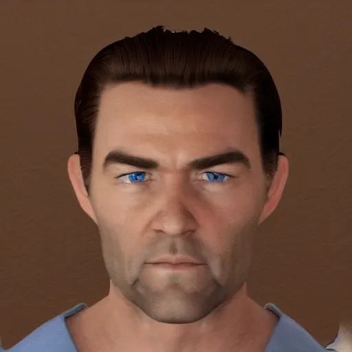 Image similar to antony starr with slicked blonde hair mugshot, 8 k