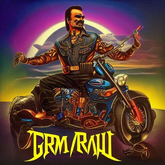 Prompt: gamma ray album cover featuring photo of burt reynolds, power metal album cover, trending on artstation, intricately detailed, highly detailed, classic, award winning