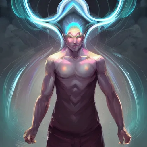 Prompt: a powerful psychic man emitting psychic powers, by ross tran, aesthetic!!, digital painting, intricate, full body character concept art,