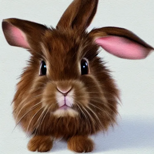 Prompt: brown haired bunny, cute, big eyes, photo realistic, detailed photo, trending on artstation