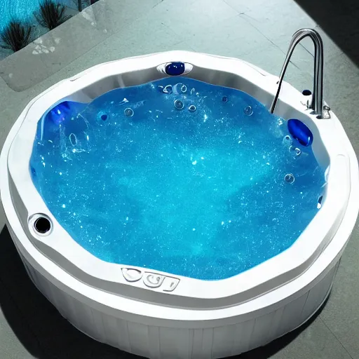 Prompt: a jacuzzi water is made of stardust