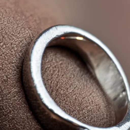 Prompt: a closeup hd photography of an intricate handcrafted finger ring