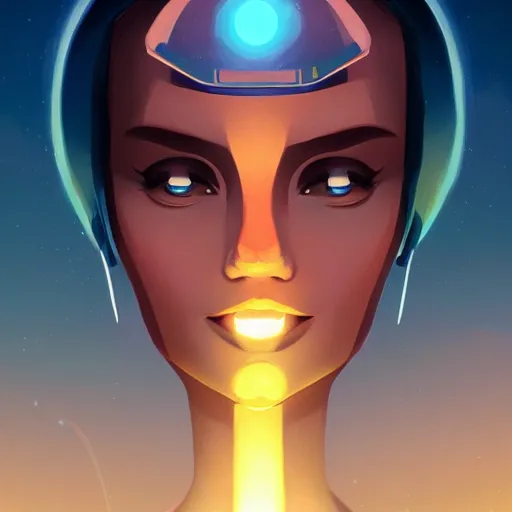 Image similar to face icon stylized minimalist the day the earth stood still 1 9 5 1, loftis, cory behance hd by jesper ejsing, by rhads, makoto shinkai and lois van baarle, ilya kuvshinov, rossdraws global illumination