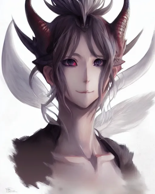 Image similar to character concept art of an anime anthro dragon | | cute - fine - face, pretty face, realistic shaded perfect face, fine details by stanley artgerm lau, wlop, rossdraws, james jean, andrei riabovitchev, marc simonetti, and sakimichan, tranding on artstation